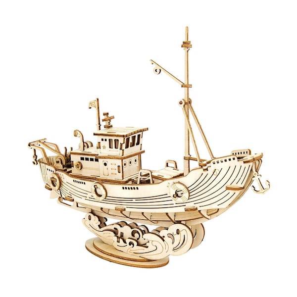 Bullicio Classic 3D Wood Fishing Ship Puzzles BU3522282 - main